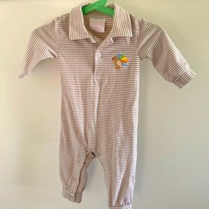 Stitchy Fish Thanksgiving Onesie Boys 3M